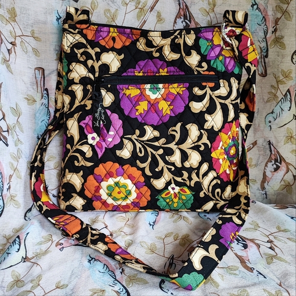 Vera Bradley SUZANI Floral Quilted Zippered Tote Crossbody Laptop Bag - Picture 5 of 13